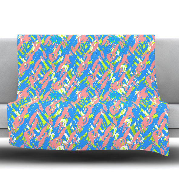 KESS InHouse Abstract Print Fleece Throw Blanket Wayfair